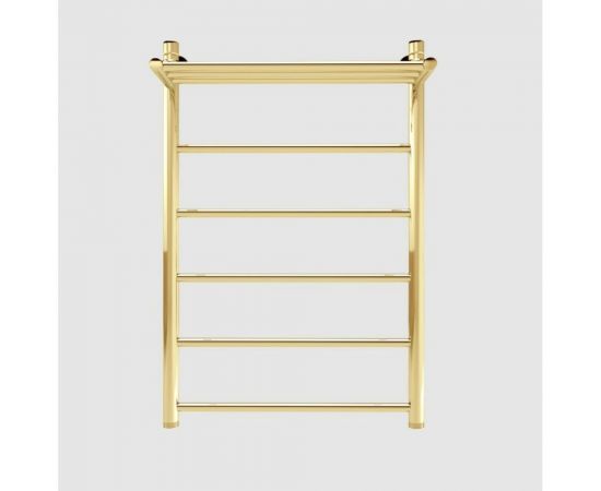 Полотенцесушитель INDIGO Line с полкой (н.р.1"") 80/50 (к-3, Золото) LLSHW80-50GDPK3 – изображение 2