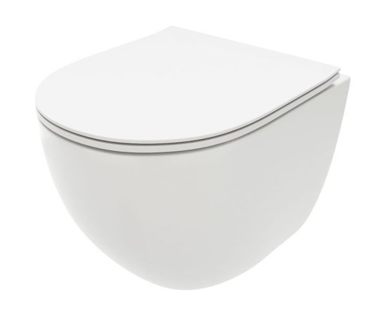 Подвесной унитаз Teymi Lina Media безободковый, сиденье микролифт T40105 ЦБ-00266662 – изображение 2