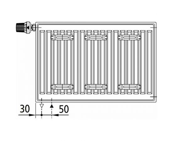 Радиатор Kermi FTV 22, 100500800, X2 Inside, R, RAL 9016 белый FTV220500801R2Z – изображение 4