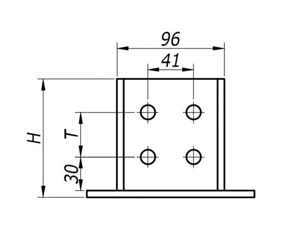 Крепление к потолку для профиля DKC 82x41, горячеоцинкованное BSF8202HDZ 95450 – изображение 4