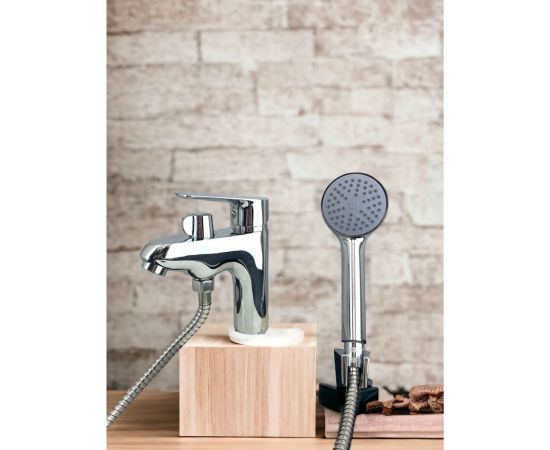 Смеситель для раковины Rainsberg с душевой лейкой 160 мм, глянцевый хром R2001F-5 – изображение 4