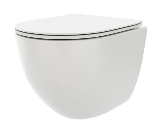 Подвесной унитаз Teymi Lina Media безободковый, сиденье микролифт T40105 ЦБ-00266662 – изображение 5