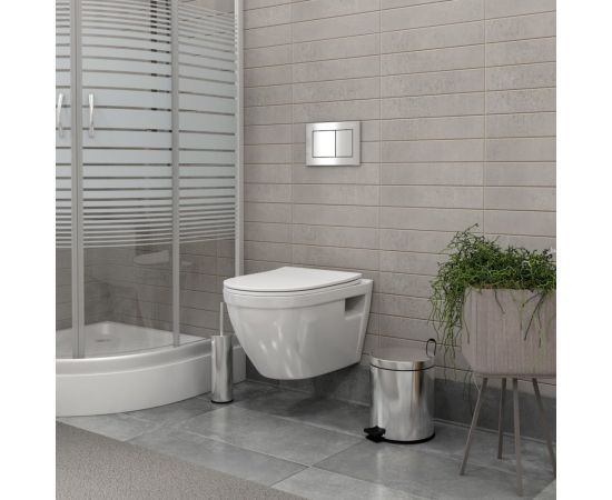 Подвесной унитаз Teymi Vitra безободковый, сиденье микролифт T40804 ЦБ-00267163 – изображение 5