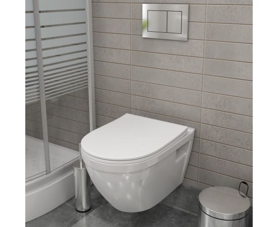 Подвесной унитаз Teymi Vitra безободковый, сиденье микролифт T40804 ЦБ-00267163 – изображение 7