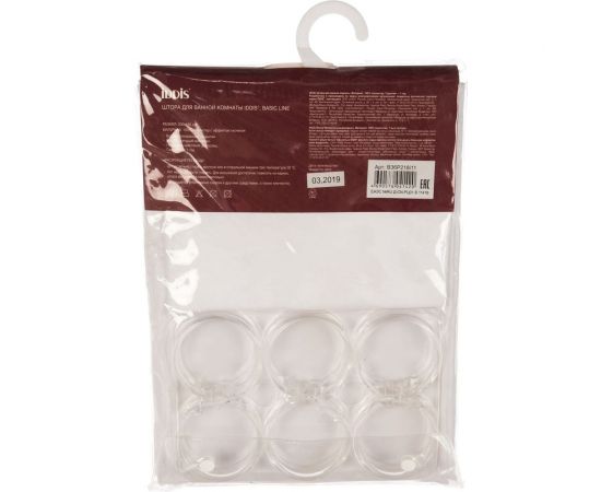 Штора для ванной комнаты IDDIS, 200*180см, полиэстер, B36P218i11 – изображение 8