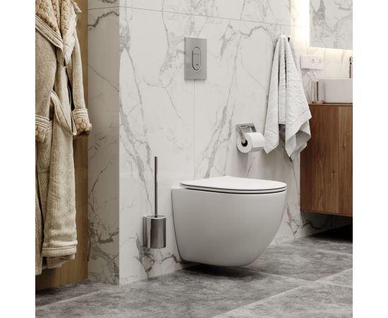 Подвесной унитаз Teymi Lina Media безободковый, сиденье микролифт T40105 ЦБ-00266662 – изображение 9