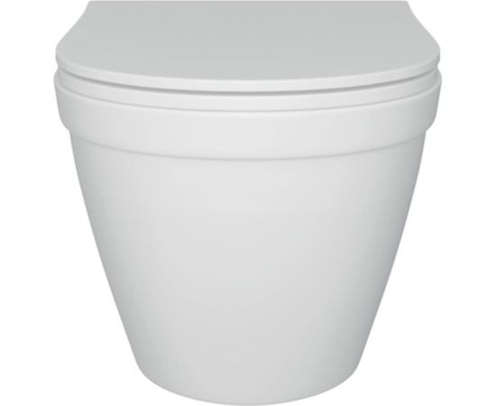 Подвесной унитаз Teymi Vitra безободковый, сиденье микролифт T40804 ЦБ-00267163 – изображение 9