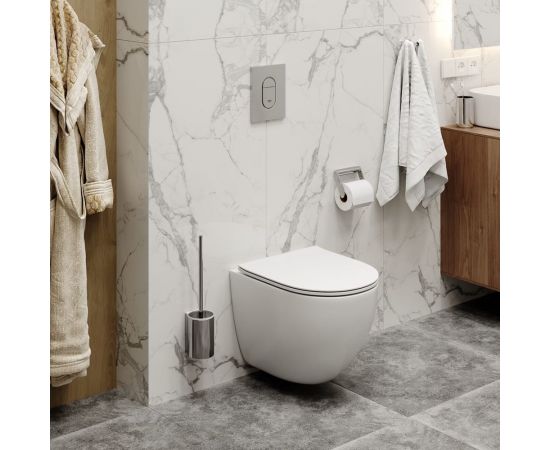 Подвесной унитаз Teymi Lina Media безободковый, сиденье микролифт T40105 ЦБ-00266662 – изображение 10