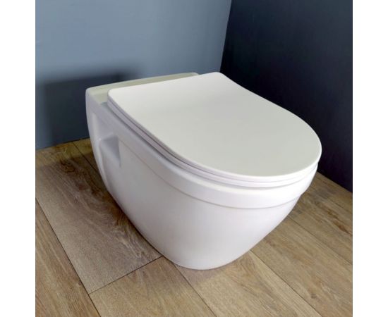 Подвесной унитаз Teymi Vitra безободковый, сиденье микролифт T40804 ЦБ-00267163 – изображение 10