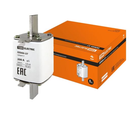 Плавкая вставка предохранителя TDM ППНН-37 габ.2, 200А SQ0713-0029 