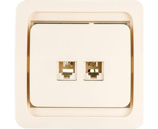 Двойная телефонная розетка СВЕТОЗАР CITY SV-54118-B 