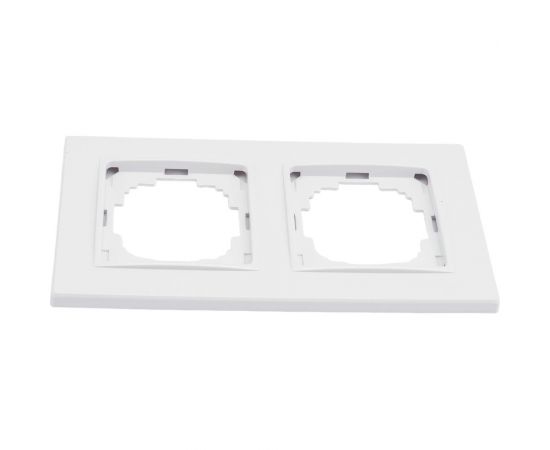 Рамка NILSON двухместная белая Alegra naturel 25110092 