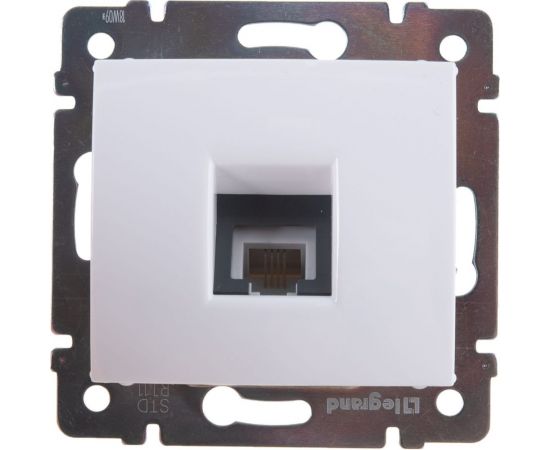 Розетка телефонная RJ-11 4 контакта 1 коннектор Legrand Valena белая 774438 