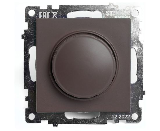 Диммирующий механизм выключателя STEKKER TRIAC GLS10-7106-04, 250V, 500W, серия Катрин, шоколад, 49017 