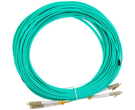 Волоконно-оптический шнур Hyperline FC-D2-503-LC/PR-LC/PR-H-15M-LSZH-AQ патч-корд MM 50/ 42837 