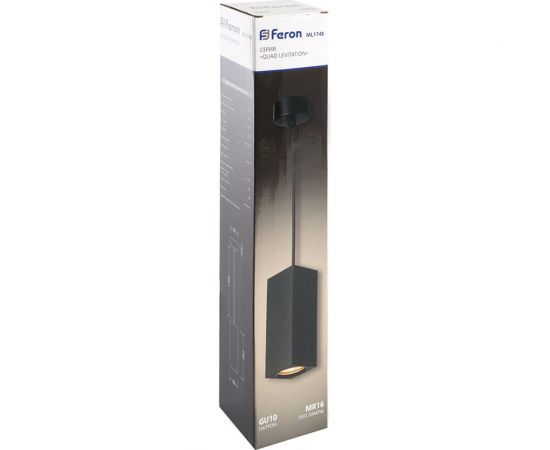 Потолочный светильник FERON ml1748 barrel quad levitation на подвесе, mr16, 35w, 230v, черный 60x145, 48431 – изображение 13