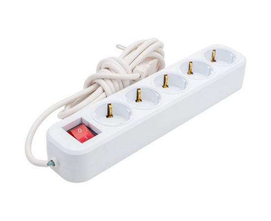 Сетевой удлинитель ПЕРЕСВЕТ+ с заземлением на 5 гнезда с переключателем шнур ПВС 31 3м 4620003922374 – изображение 2