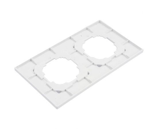 Рамка NILSON двухместная белая Alegra naturel 25110092 – изображение 2