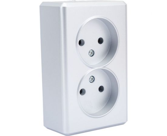 Розетка Vesta Electric vesta-electric mega silver двойная без заземления FRZ00010221SRM – изображение 2