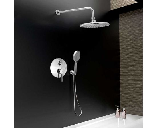 Встраиваемый смеситель для душа SANTREK AQUA-1051 (SAP-1051) круглая лейка, хром (диаметр тропической лейки 22.5 см) 312278 – изображение 2