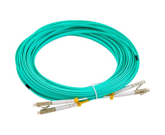 Волоконно-оптический шнур Hyperline FC-D2-503-LC/PR-LC/PR-H-15M-LSZH-AQ патч-корд MM 50/ 42837 – изображение 2