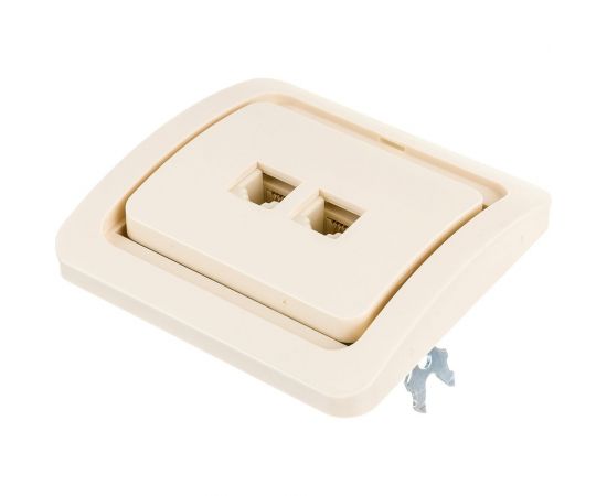 Двойная телефонная розетка СВЕТОЗАР CITY SV-54118-B – изображение 2