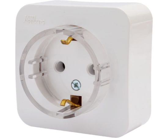 Наружная розетка Schneider Electric Молочная, с заземлением, без шторок, тонкая, 16А, 250В SE BLNRA110112 – изображение 2