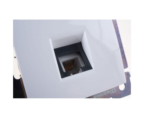 Розетка телефонная RJ-11 4 контакта 1 коннектор Legrand Valena белая 774438 – изображение 2