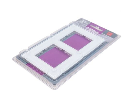 2-постовая рамка LK Studio натуральное стекло, цвет белый 844213-1 – изображение 2