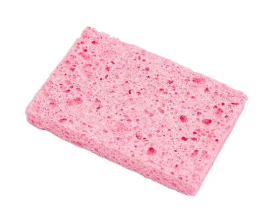 Губка для очистки жал паяльников (80x50 мм; увлажненная; розовая) ZeepDeep 388158 – изображение 2