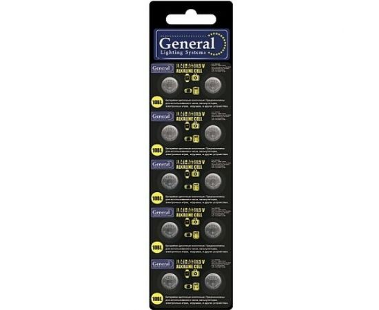 Батарейка General Lighting Systems GBAT-LR41 (AG3) кнопочная щелочная 800580 – изображение 2