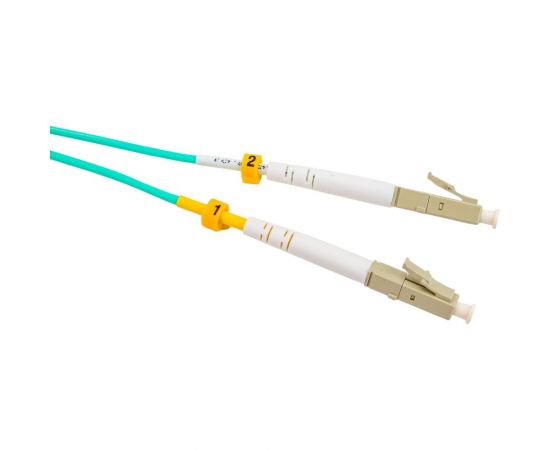 Волоконно-оптический шнур Hyperline FC-D2-503-LC/PR-LC/PR-H-15M-LSZH-AQ патч-корд MM 50/ 42837 – изображение 3