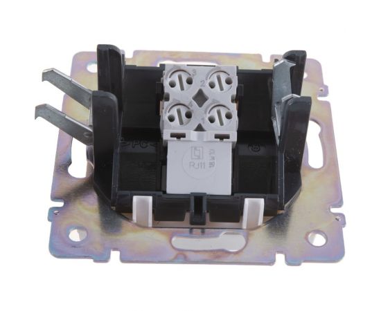 Розетка телефонная RJ-11 4 контакта 1 коннектор Legrand Valena белая 774438 – изображение 3