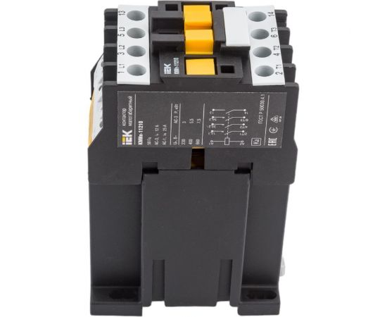 Контактор IEK КМИп-11210 12А, 24В/АС3, 1НО, ИЭК, KMD11-012-024-10 – изображение 3