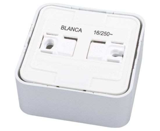 Наружная розетка Schneider Electric Blanca Алюминий, без заземления, без шторок, 16А, 250В SE BLNRA000113 – изображение 3