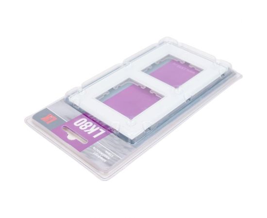 2-постовая рамка LK Studio натуральное стекло, цвет белый 844213-1 – изображение 3