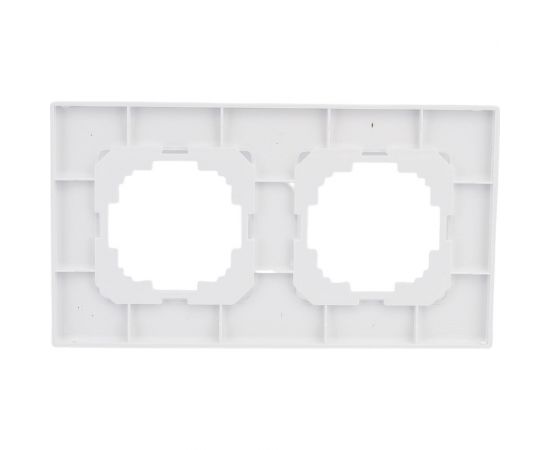 Рамка NILSON двухместная белая Alegra naturel 25110092 – изображение 4