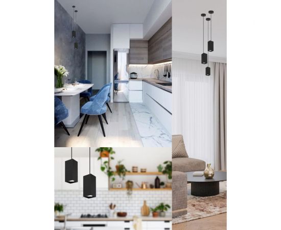 Потолочный светильник FERON ml1748 barrel quad levitation на подвесе, mr16, 35w, 230v, черный 60x145, 48431 – изображение 4