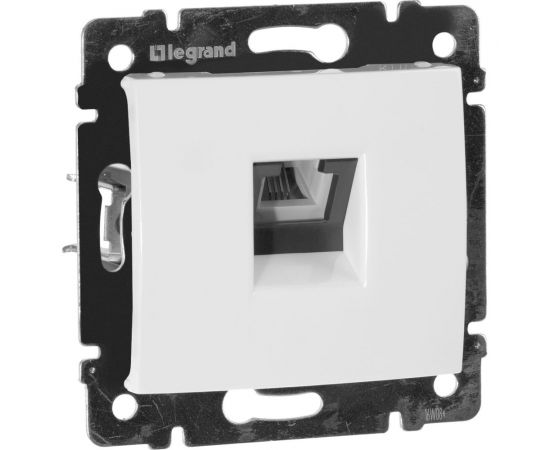 Розетка телефонная RJ-11 4 контакта 1 коннектор Legrand Valena белая 774438 – изображение 4