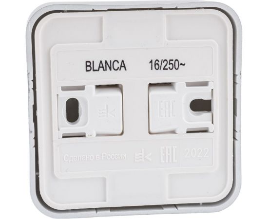 Наружная розетка Schneider Electric Blanca Алюминий, без заземления, без шторок, 16А, 250В SE BLNRA000113 – изображение 4