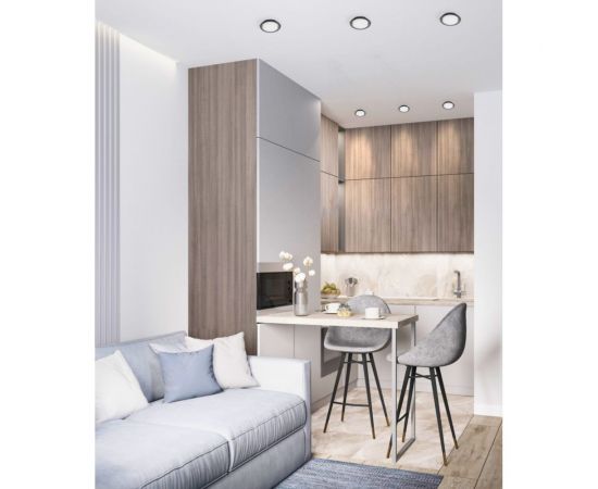 Встраиваемый светильник для натяжных потолков FERON DL53 GX53 двухцветный титан-хром, 29481 – изображение 4