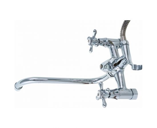 Смеситель для ванны stMira MIRA латунь, S-нос 30 см, маховик крест 5011-3 – изображение 5