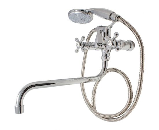 Смеситель для ванны stMira MIRA латунь, S-нос 30 см, маховик крест 5011-3 – изображение 6