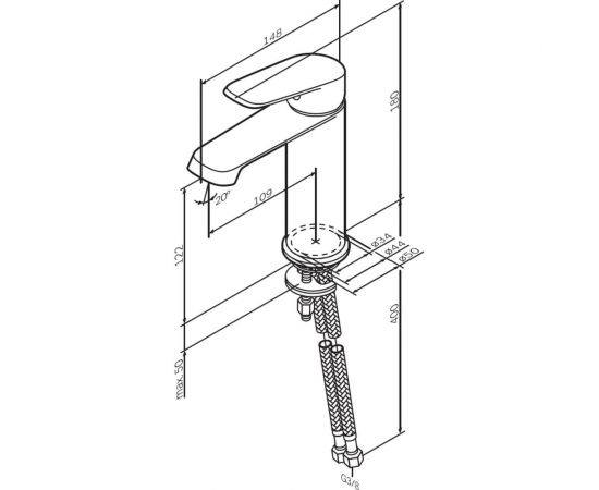 Смеситель для умывальника AM.PM Func хром F8F02100 – изображение 9