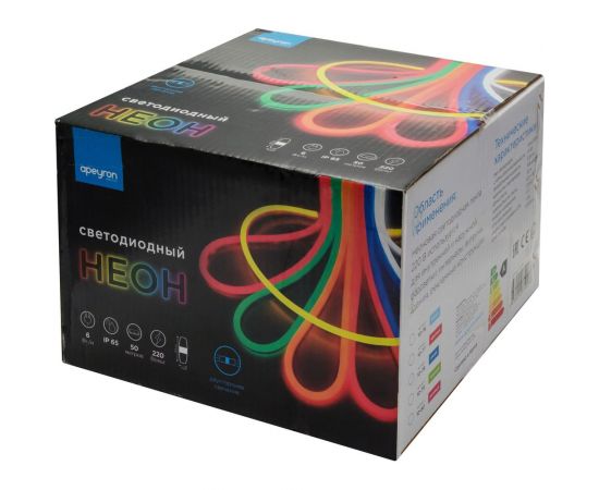 Светодиодный 2 сторонний неон Apeyron 220В, красный 10-213 – изображение 9