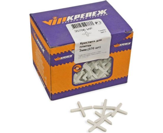 Крестики для кафельной плитки (370 шт; 3 мм) VIPкрепеж 35706 VIP 