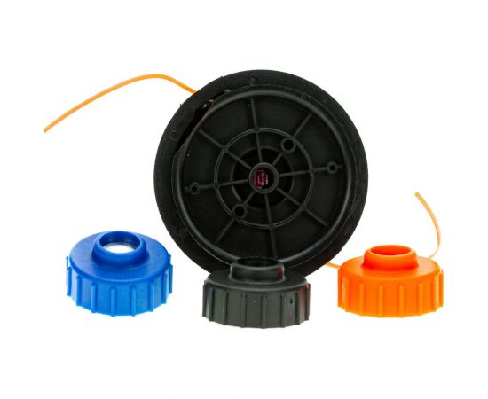 Катушка (головка) для триммера 10N универсальная с 3 болтами: болт М6x1.25 правый, болт М8x1.25 правый, болт М8x1.25 левый TORGWIN T662143 