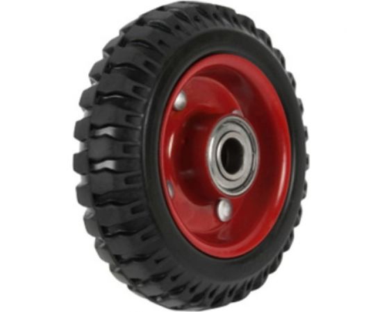Колесо тяжелогрузное со стальным ободом, протекторной резиной и шариковым подшипником (D 200 мм; 17 мм) Tech-Krep 148413 