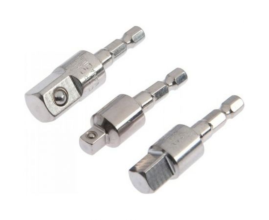 Набор шарнирных адаптеров (3 шт; 1/4"", 3/8"", 1/2""; 52-57 мм; CrV) ТУНДРА 7069406 