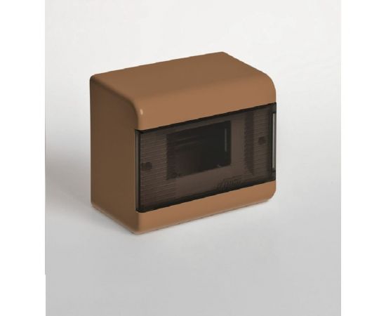 Щиток открытой проводки Рувинил Тусо на 6 модулей с дверцей 160x132x93 мм коричневый 68026К 